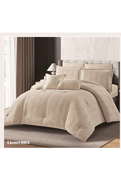 Barigo Plain Tablecloth Embroidered with Rice Grain Pattern 8 Pieces