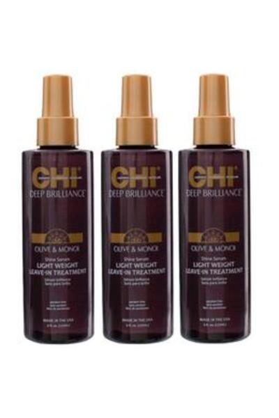 Chi Pachet 3 x Ser Tratament Leave-In pentru Stralucire - Farouk Deep Brillia...