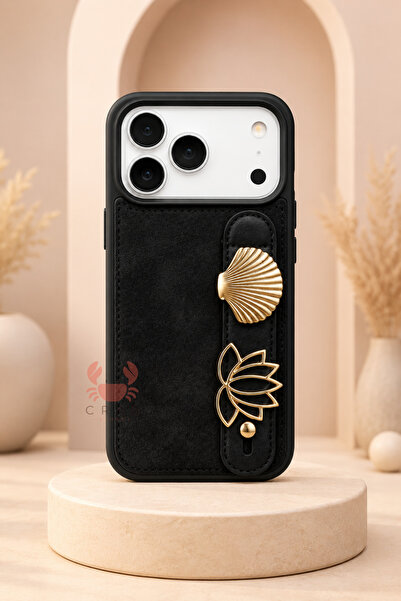 CrabCase Iphone 17 Pro Max Uyumlu Kişiye Özel Harfli Deri Telefon Kılıfı (3 C...