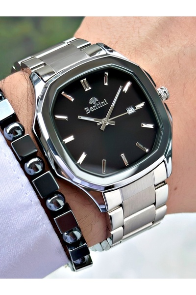 Bentini Men's Wrist Watch with Calendar – Steel Band, 3 Atm Water Resistant, ...