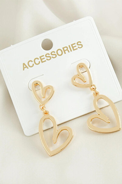Marsilyan Nvdn- Heart New Season Metal Earrings Iegrs-Nvdn1