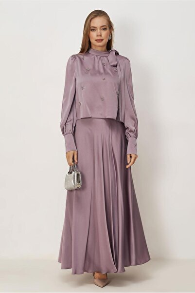 Alvina Skirt Satin Suit 45561