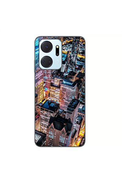 OEM Θήκη συμβατή με Honor X7a Σιλικόνης Gel TPU Μοντέλο Νυχτερινή Πόλη