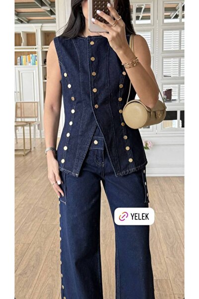 Kedi Fashion Tasarım denim yelek