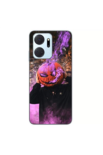 OEM Husa compatibila cu Honor X7a Silicon Gel Tpu Model Halloween Cap Dovleac...