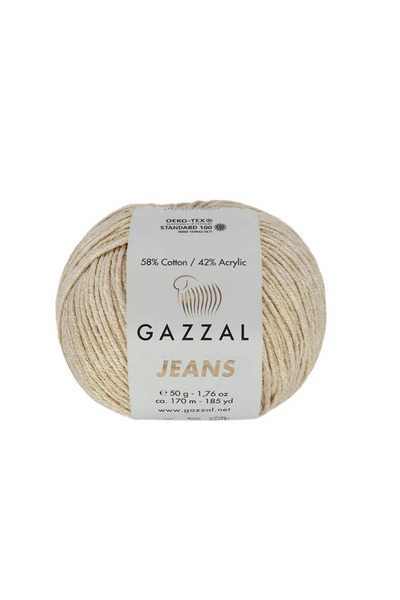 Gazzal Blugi 58% bumbac 42% acrilic Fir pentru tricotat manual 50 g / 170 m-1...