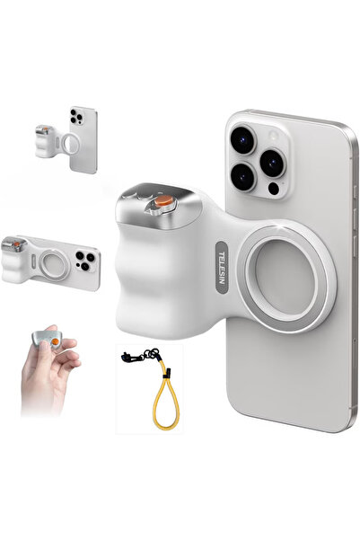 AUXITO Grip Camera Magnetic Telesin pentru Telefon MagSafe, Declansator Bluet...