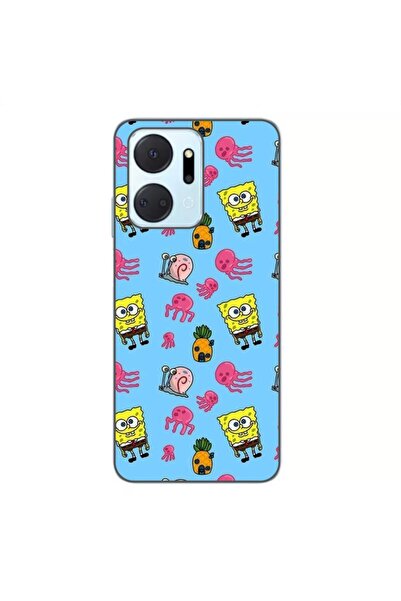 OEM Case compatible with Honor X7a Silicone Gel Tpu Model Spongebob Pattern