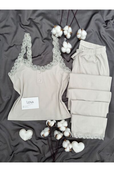 Lena Homewears Women's Strappy Cropped Pajama Set