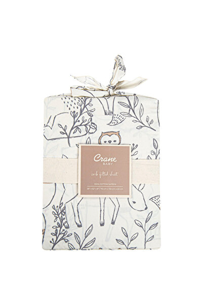 Crane Baby Ezra Crib Sheet - Woodland