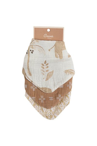 Crane Baby - Kendi Muslin Bib Set - Pack of 3
