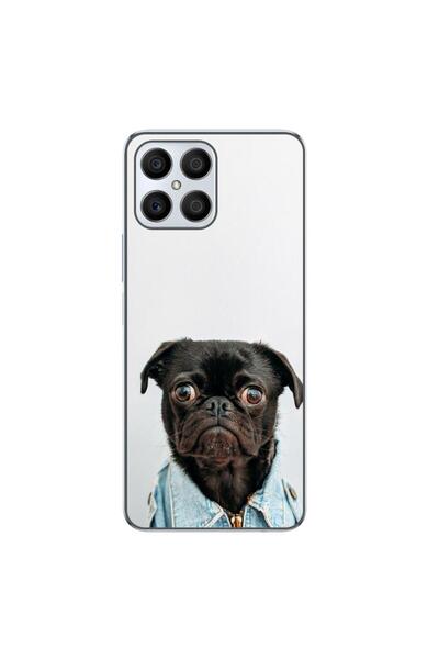OEM Калъф, съвместим с Honor X8, силиконов гел TPU, с модерен десен на мопс