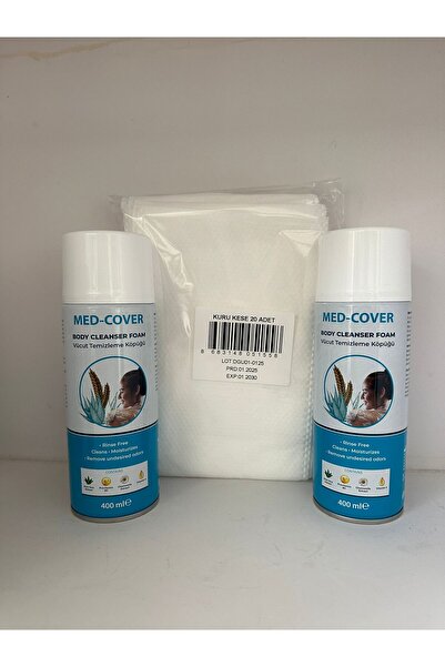 MED-COVER VÜCUT TEMİZLEME KÖPÜĞÜ 400 ML. + 20'Lİ KURU KESE (2'Lİ PAKET)