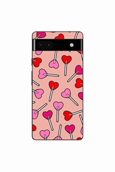 OEM Husa compatibila cu Google Pixel 6A Silicon Gel Tpu Model Valentines Hear...