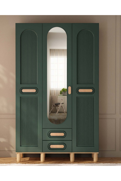 miracool Begonya 3 Kapaklı Gardrop / Dolap / Komple MDF
