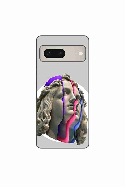 OEM Husa compatibila cu Google Pixel 8 Silicon Gel Tpu Model Neon Ruins
