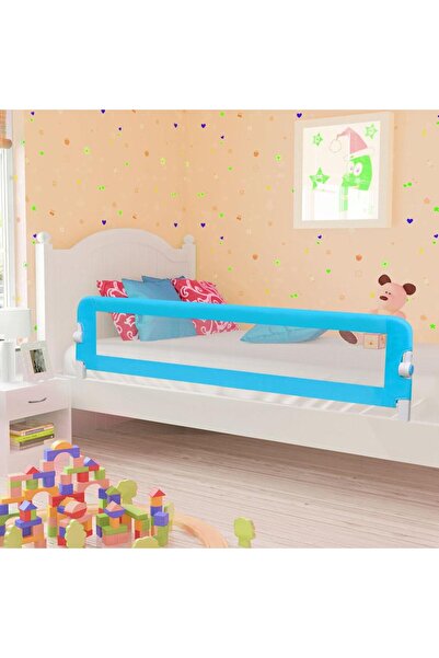 vidaxl Balustradă de protecție pat copii albastru 180x42 cm poliester