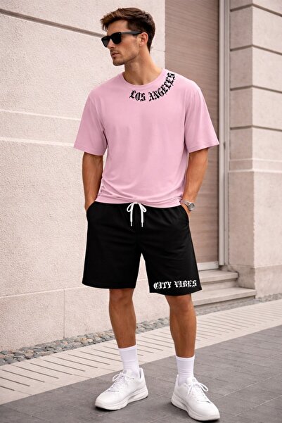 x-compass life بدلة كبيرة الحجم مريحة للجنسين من Street Mode SORT THSORT SUIT