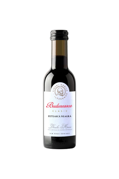 Budureasca Vin Rosu Clasic, Feteasca Neagra, Demisec, 0.187l