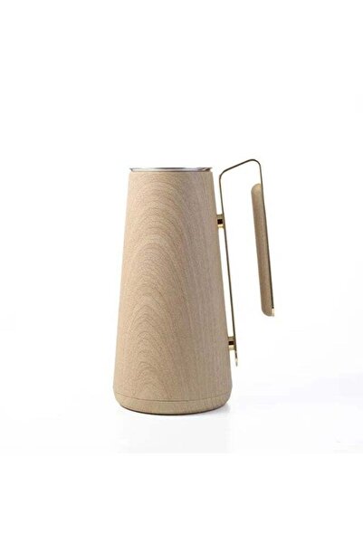 TAVOLO Pino thermos wooden with golden handle 1 liter