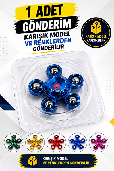 OYUNKAFASI Metal Fidget Spinner Parmak Oyuncağı Metalik Renkli Stres Çarkı 1 ...