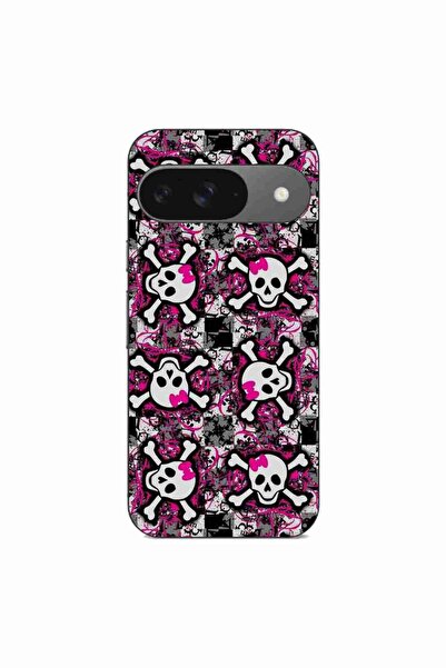 OEM Husa compatibila cu Google Pixel 9 Silicon Gel Tpu Model Pop Art Skeleton