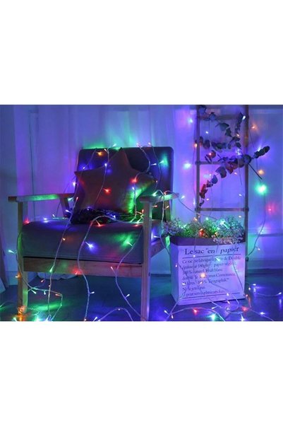 Lightshow عقد لمبات 300 مصباح LED ملون، سلسلة أضواء بطول 18 متر، 220 فولت لتزيين العطلات من جينيريك