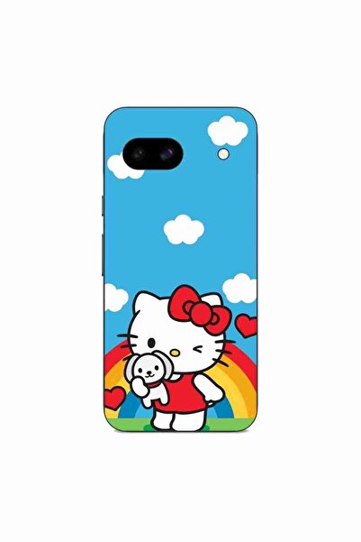 OEM Калъф, съвместим с Google Pixel 8A, силиконов гел TPU, с десен Hello Kitt...