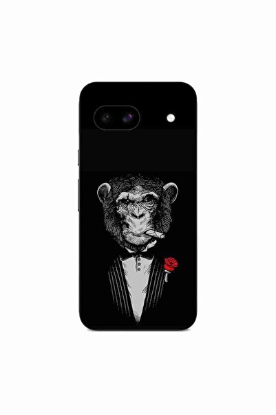 OEM Husa compatibila cu Google Pixel 8A Silicon Gel Tpu Model Cigar Monkey