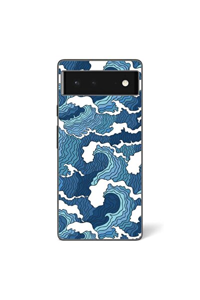 OEM Husa compatibila cu Google Pixel 6 Silicon Gel Tpu Model Crazy Waves