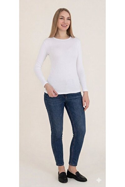 Altınay 3 Pieces Women's Round Neck Long Sleeve Bodysuit (T-Shirt)