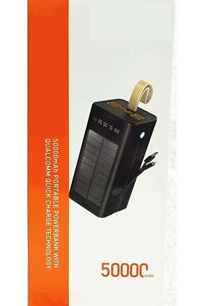 GM 50.000 mAh Powerbank Solar Güneş Enerjili Hızlı Şarj