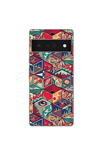 OEM Husa compatibila cu Google Pixel 6 Pro Silicon Gel Tpu Model Pop Art Geom...