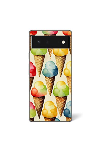 OEM Калъф, съвместим с Google Pixel 6, силиконов гел TPU модел с десен на сла...
