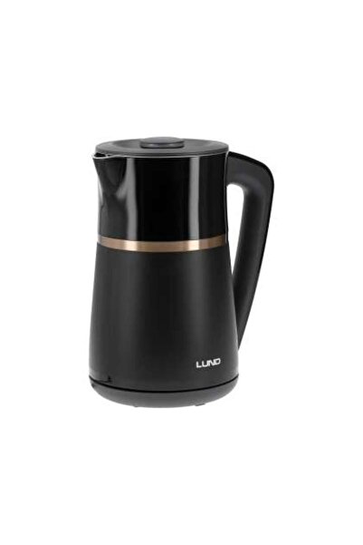 LUND Fierbător Electric 1,7L, Controlul Temperaturii, Negru