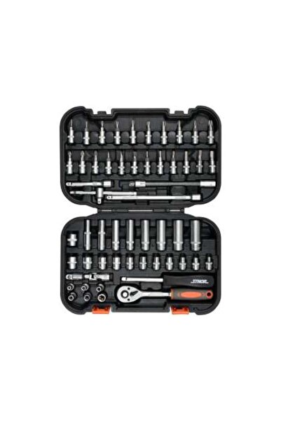 Sthor Trusă Chei Tubulare + Biți Sthor, 1/4'' - 56 Piese