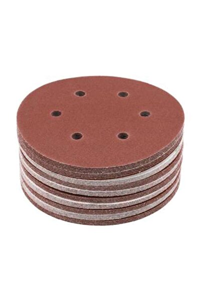 yato Set 50 Discuri Abrazive Velcro, 150Mm, 6 Găuri, P80