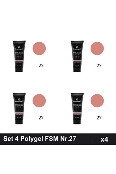 FSM Set 4 Polygel 30ml Nr.27, Gel Constructor Unghii, Manichiura Profesionala...