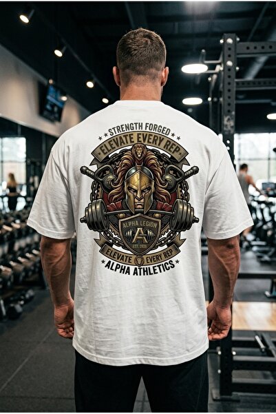 Welly Jones Elevate Every Rep Printed Oversize Fitness T-Shirt Men's Athlete ...