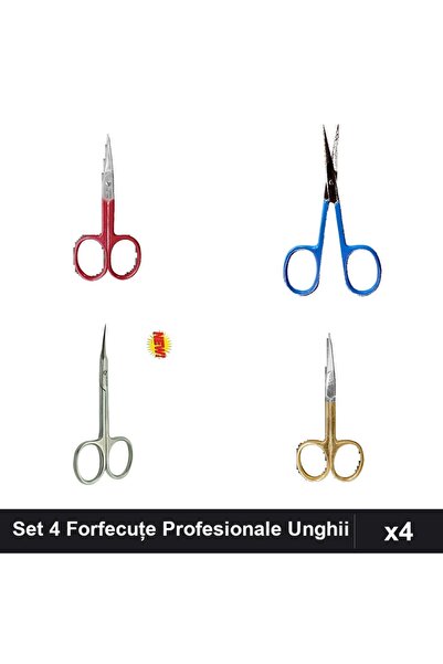 One Group Set 4 Forfecuțe Profesionale Unghii și Cuticule, One Group, Manichiură