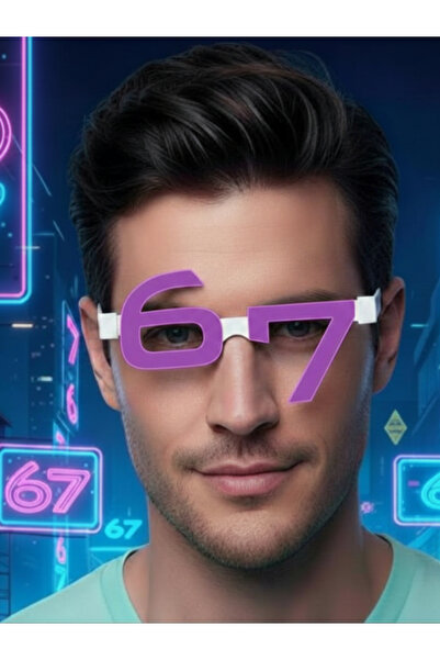 Fullment Cyberpunk 67 Number Design Glasses - Futuristic Entertainment, Party...