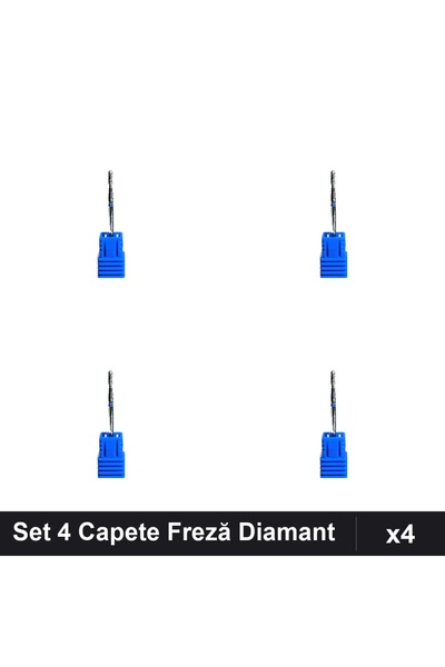 NAİLS Set 4 Capete Freză Diamant Unghii, Manichiură Profesională, Pedicură