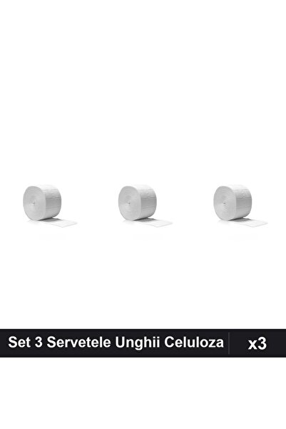 NAİLS Set 3 Servetele Unghii Celuloza 300 buc, Cleaner Remover Acetonă, Manic...