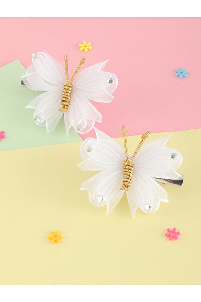 Take Two By Styli Pack of 2 - White Butterfly Hair Clips