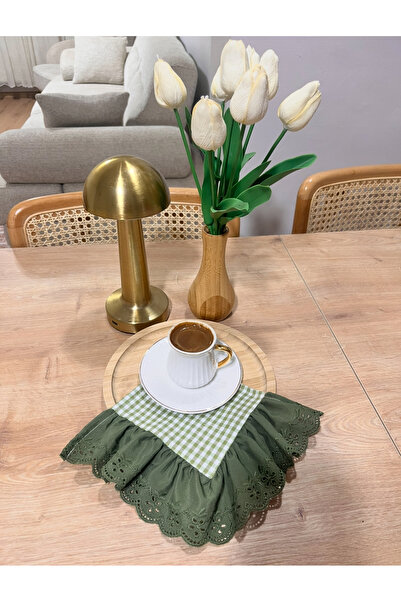 NURGİTA HOME Fistolu Fırfırlı Pitikare Kahve Sunum Peçetesi & Kokteyl Peçete ...
