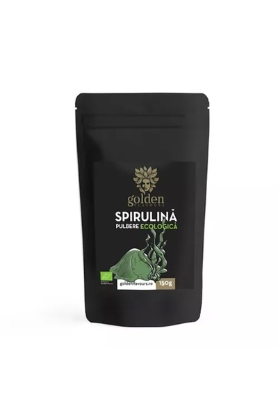 Golden Flavours Spirulină Pulbere 100% Naturală BIO, 150g