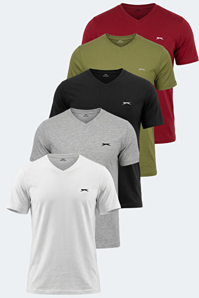 Slazenger مجموعة سارجون مكونة من 5 قمصان رجالية