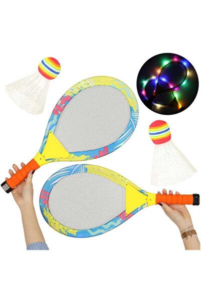 varioshop Set de rachete de badminton cu LED VarioShop ® 2 rachete luminoase ...