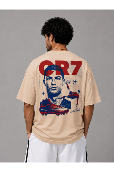 Nulivez Cr7 Oversized Unisex T-Shirt – Football-Themed Graphic Print Streetwe...
