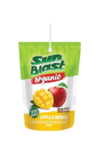 Organic عصير التفاح والمانجو من صن بلاست، 200 مل